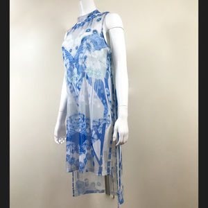 BEBE Mesh High Low tunic cover up